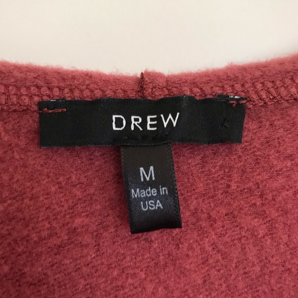 Anthropologie Drew Soft Pullover V-Neck Hoodie M - Picture 3 of 7